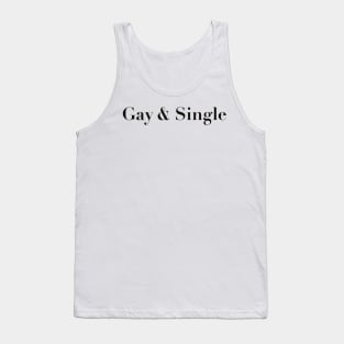 Proudly Gay & Single Statement Design Tank Top